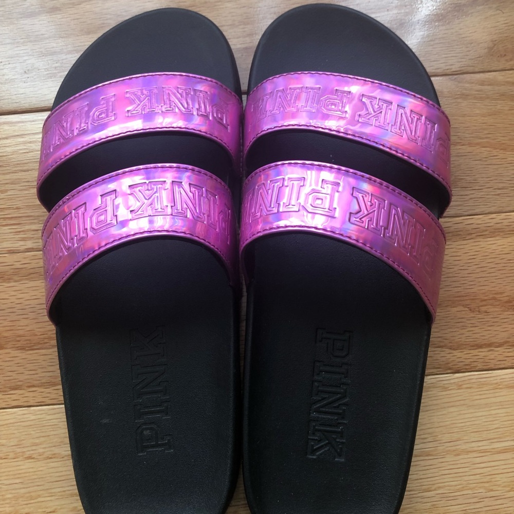 Lightly Worn PINK slides!!